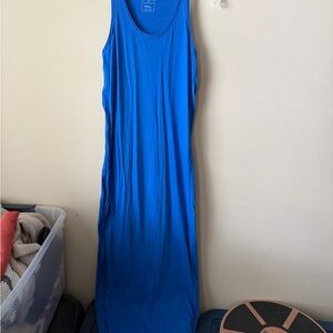 Island Company Blue Sleeveless Maxi Dress